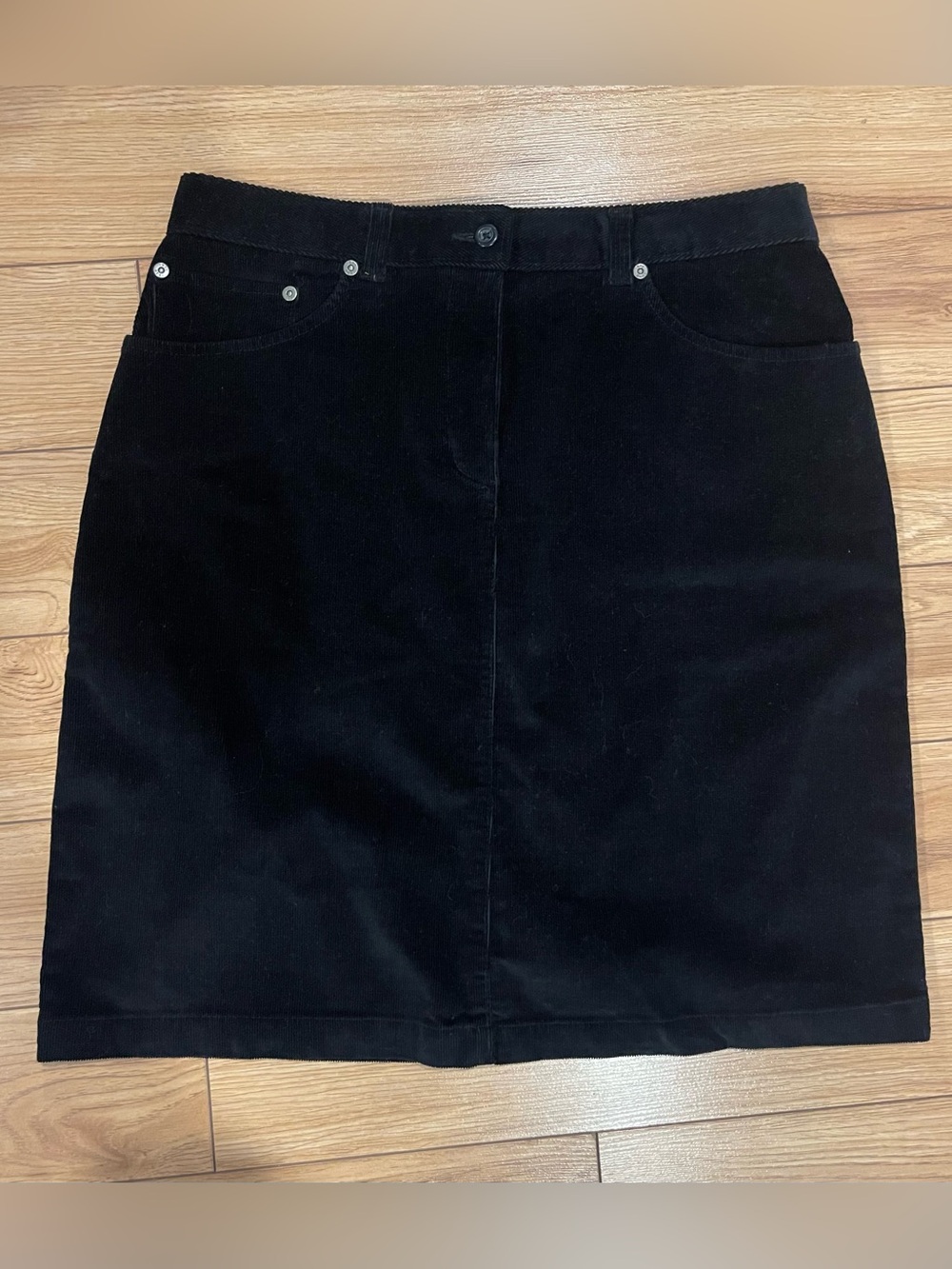 Woolrich Black A-Line Corduroy Skirt size 10